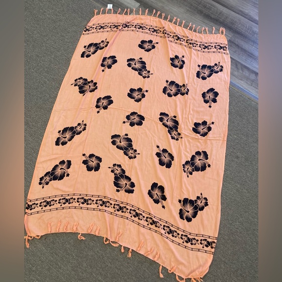 handmade Accessories - Final Sale! Gorgeous goddess hibiscus sarong in peach